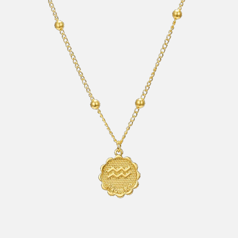 Flower Style Zodiac Necklace - Jewelled Me