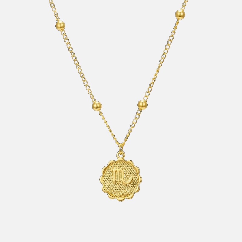 Flower Style Zodiac Necklace - Jewelled Me