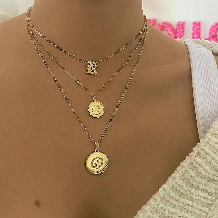 Flower Style Zodiac Necklace - Jewelled Me