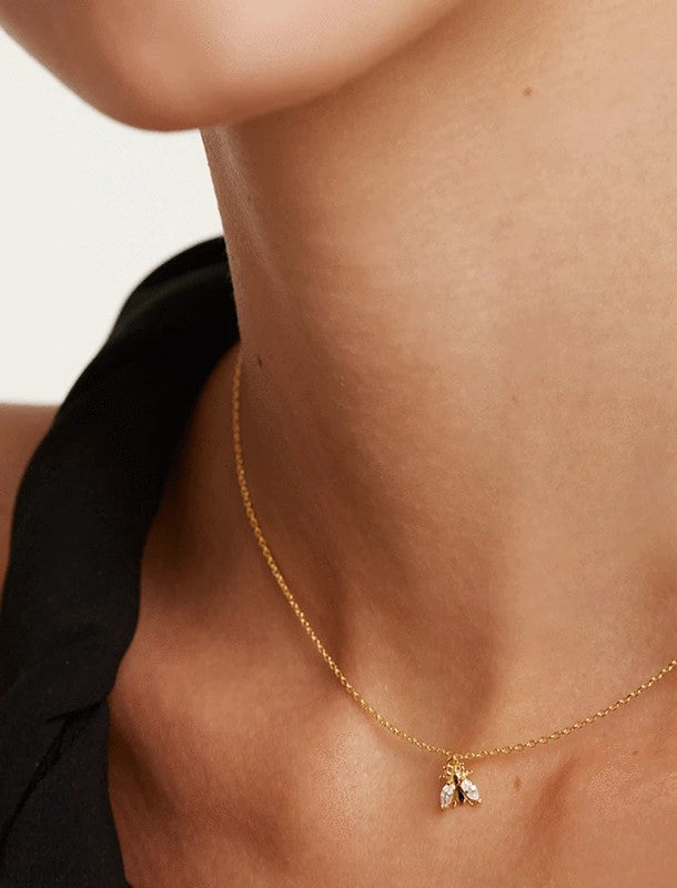 Vermeil Bee Necklace - Jewelled Me