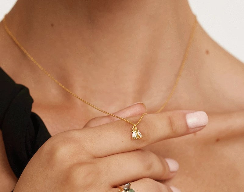 Vermeil Bee Necklace - Jewelled Me