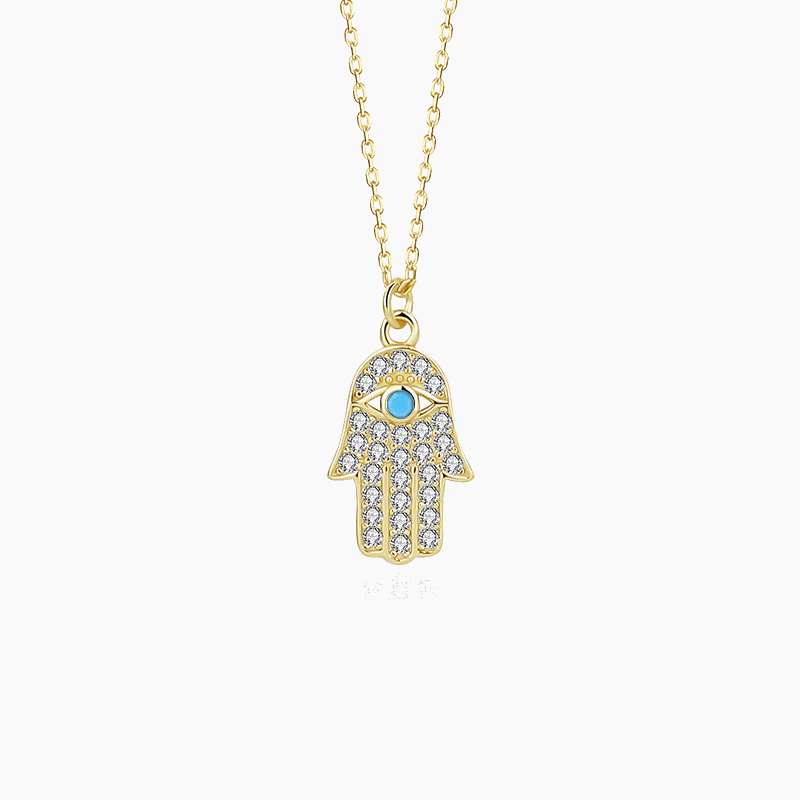 Gold Vermeil Hamsa Necklace - Jewelled Me