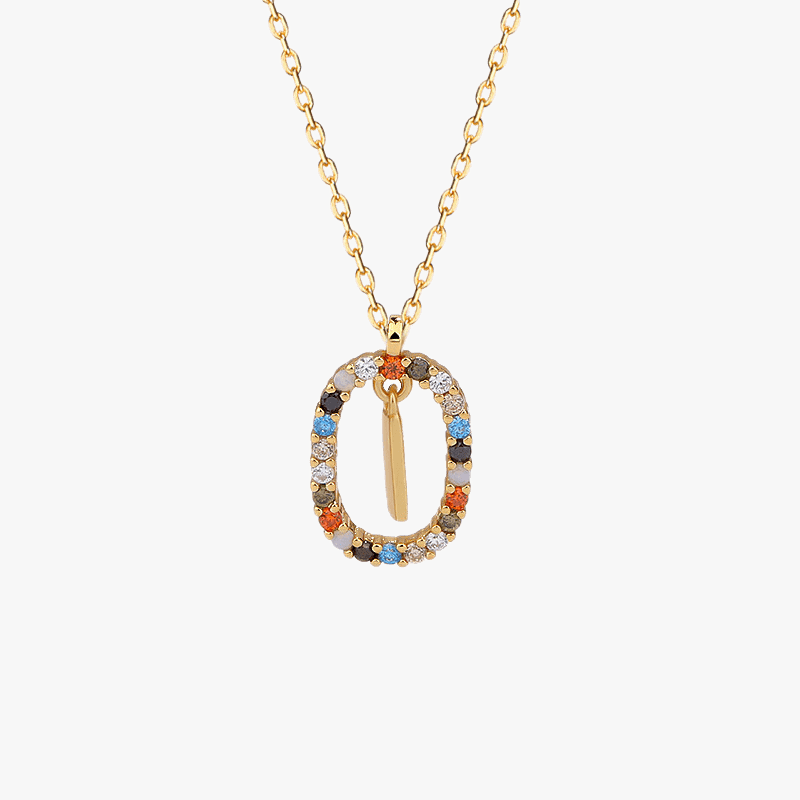 Gemstone Initial Pendant - Jewelled Me
