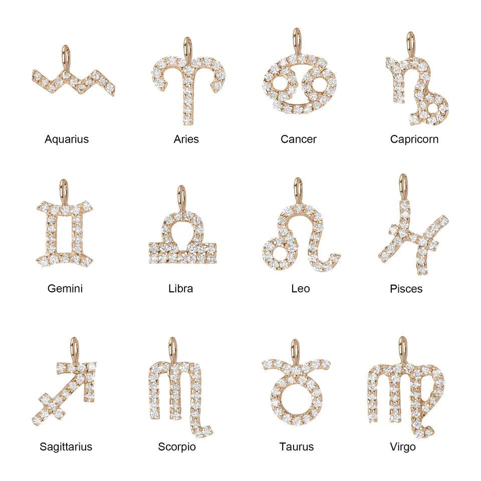 ICED Zodiac Symbol Necklace - Jewelled Me