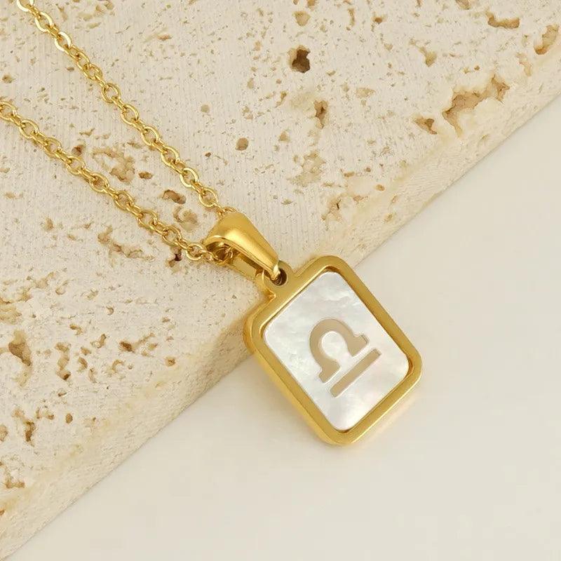 Zodiac Hollowed Shell Necklace - Jewelled Me