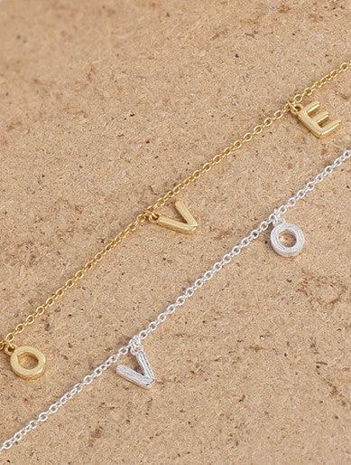 Spaced LOVE Necklace - Jewelled Me
