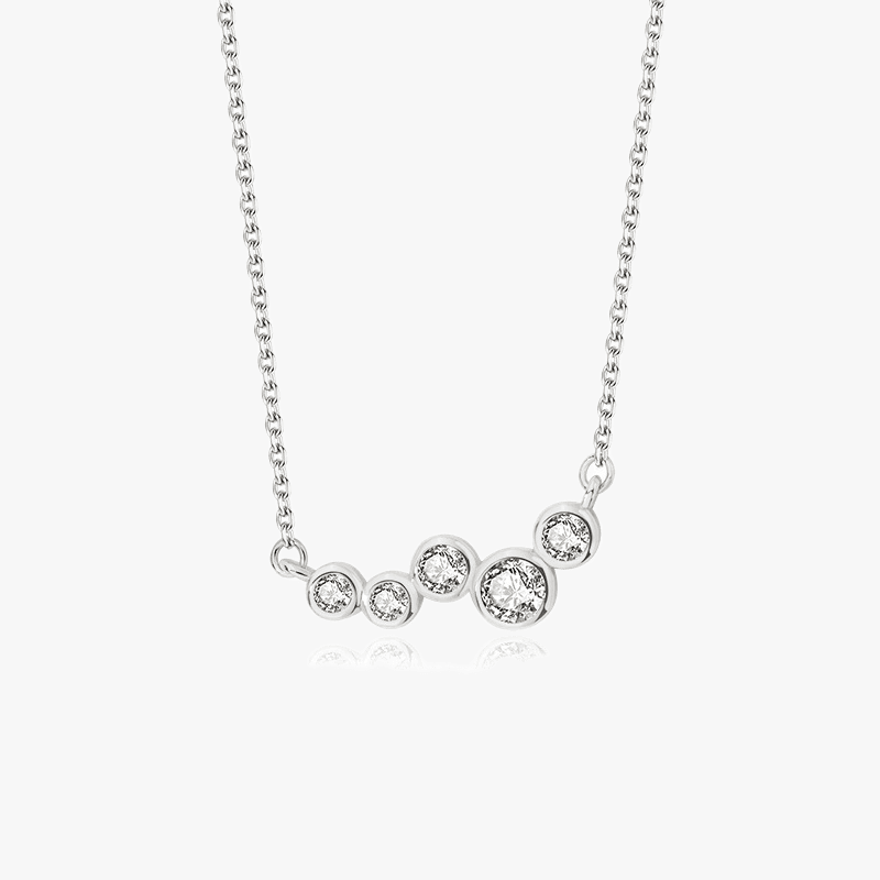 Classic Jewelled Off-Linear Row Necklace - Jewelled Me