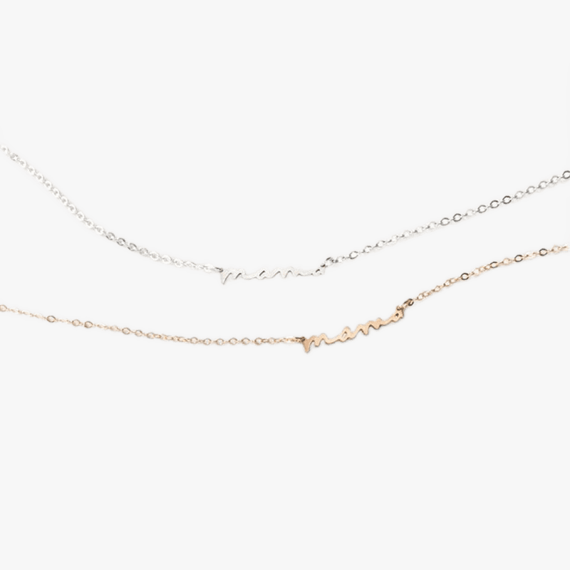 Handwritten MAMA Necklace - Jewelled Me