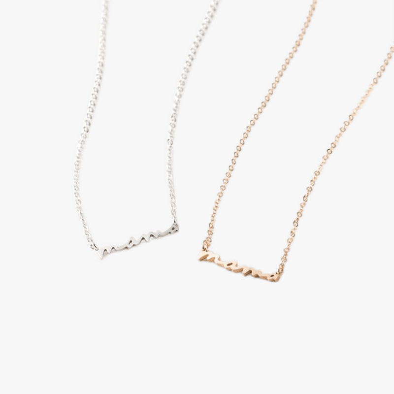 Handwritten MAMA Necklace - Jewelled Me