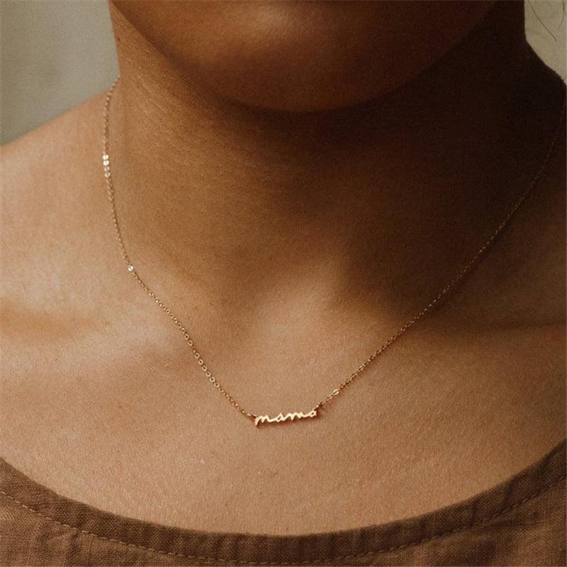 Handwritten MAMA Necklace - Jewelled Me