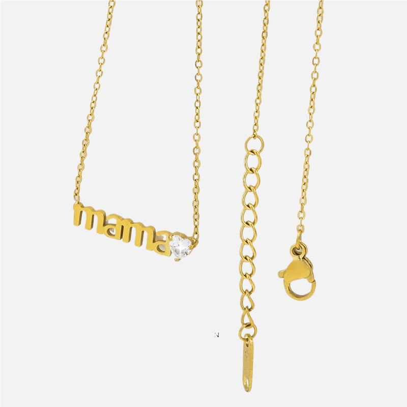 Gemmed Heart Mama Necklace - Jewelled Me