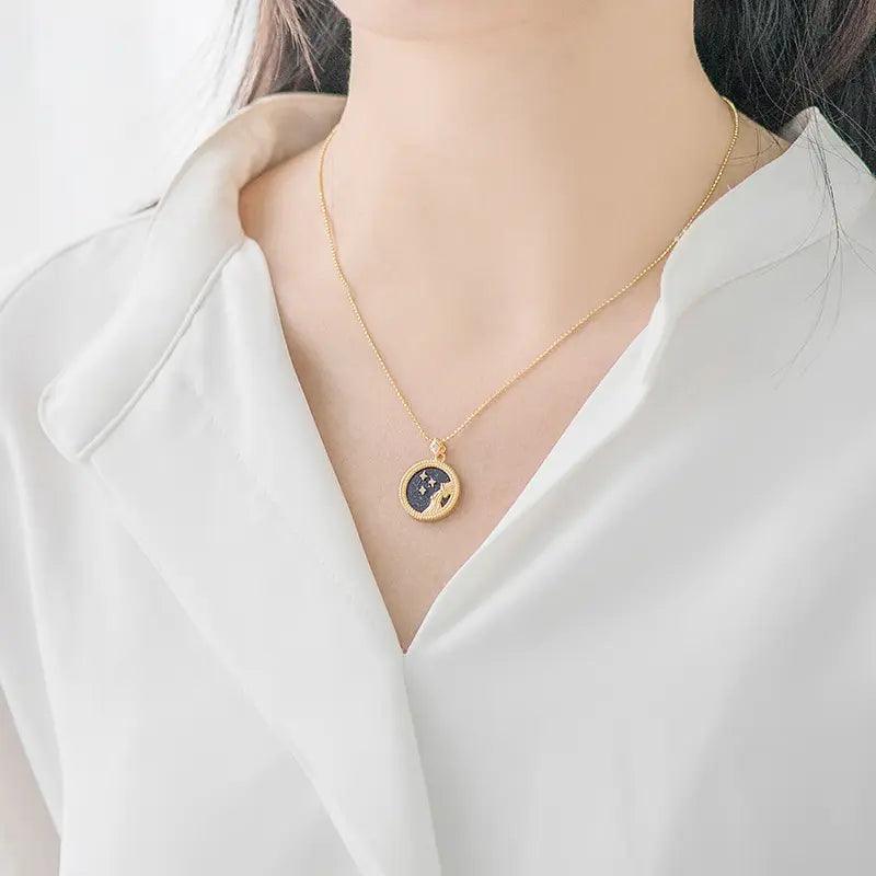 Jewelled Mother of Pearl Zodiac Necklace - Jewelled Me