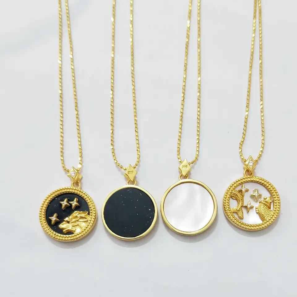 Jewelled Mother of Pearl Zodiac Necklace - Jewelled Me