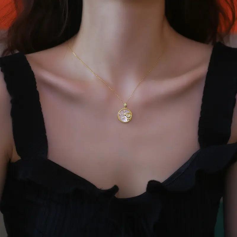 Jewelled Mother of Pearl Zodiac Necklace - Jewelled Me