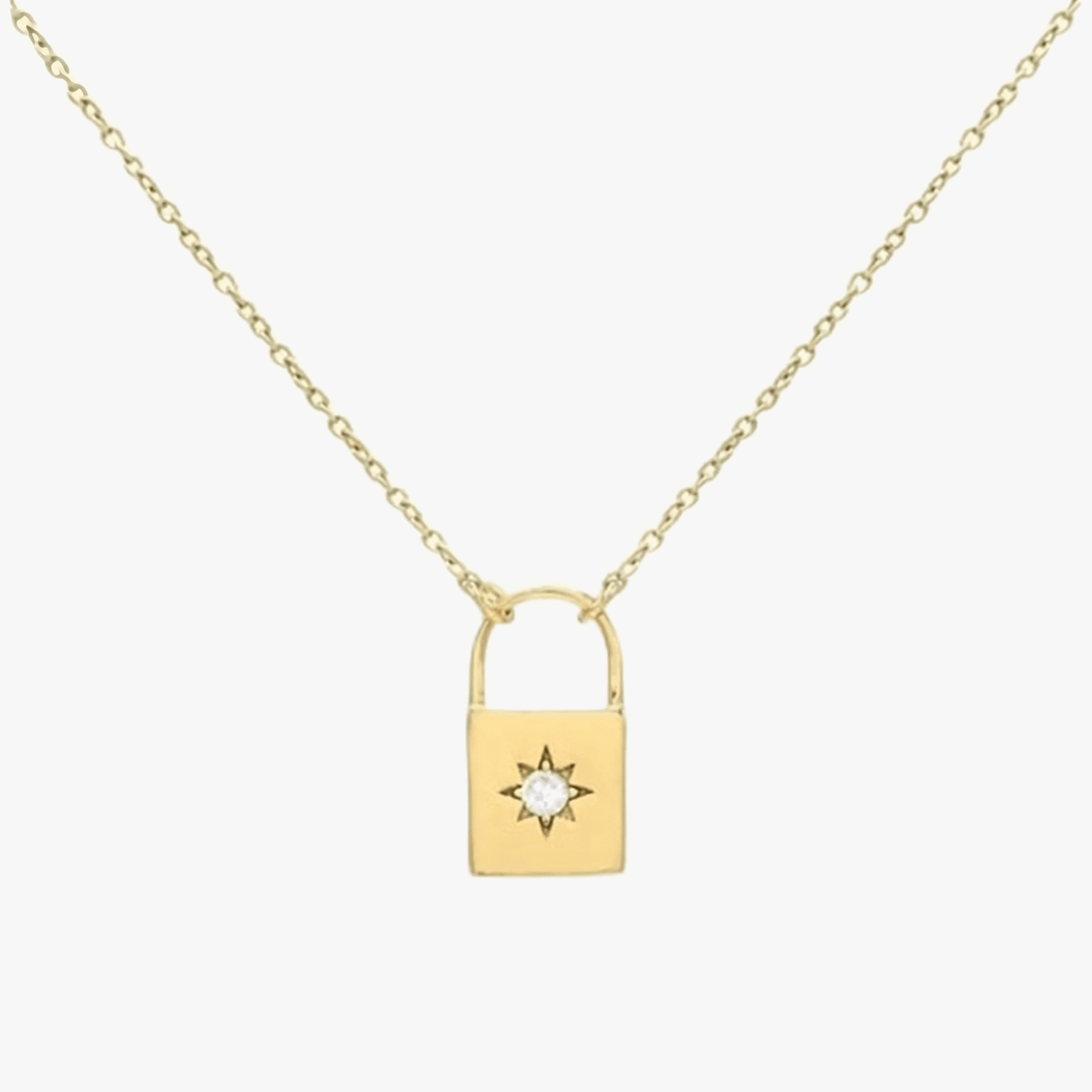 Jewelled Vermeil Padlock Pendant - Jewelled Me