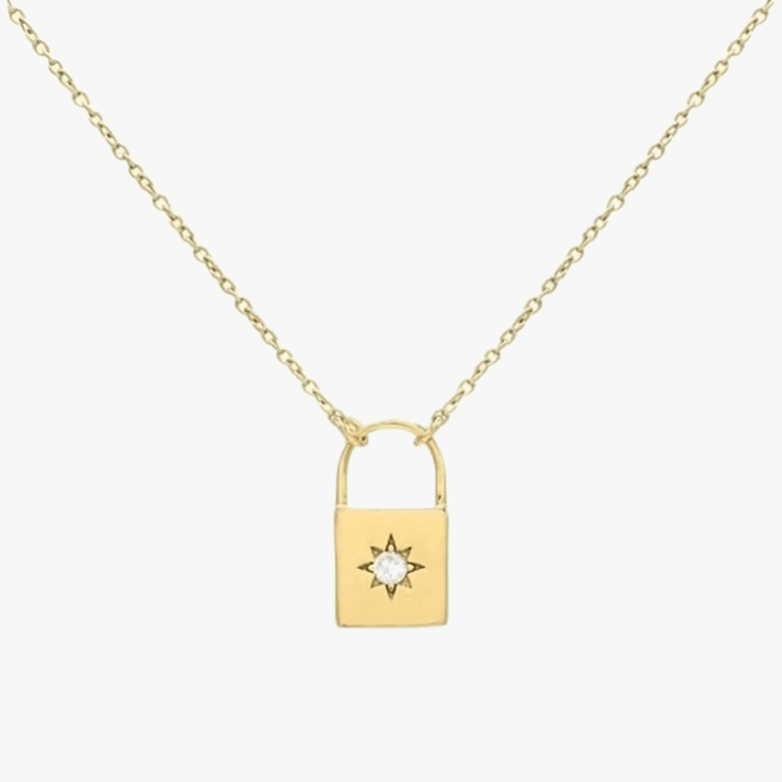 Jewelled Vermeil Padlock Pendant - Jewelled Me