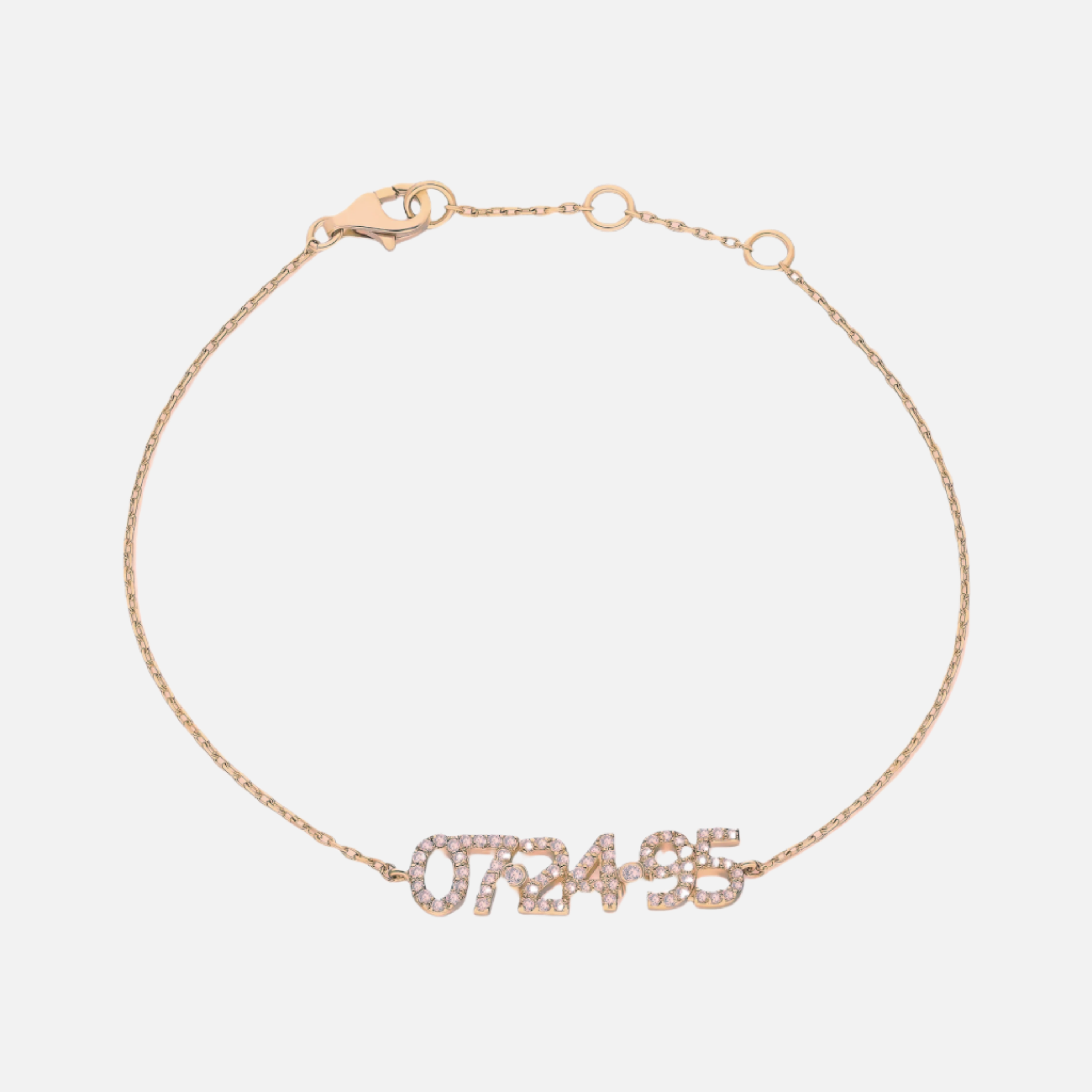 Pave Custom Date Bracelet - Jewelled Me