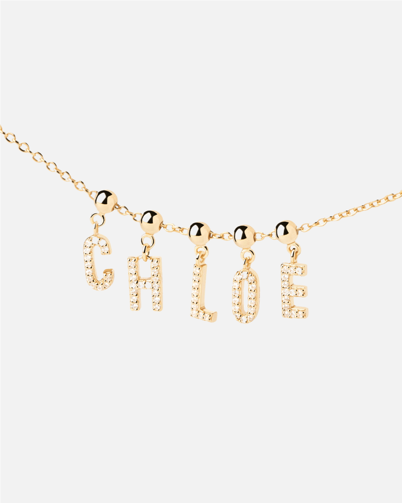 Custom Pave Initial & Name Necklace - Jewelled Me