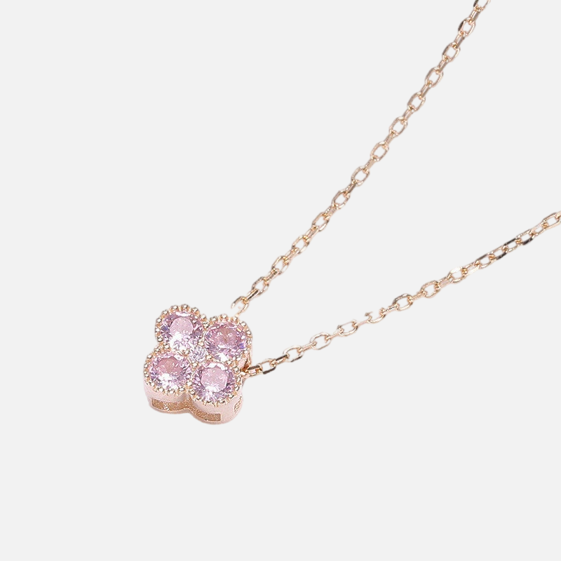Vermeil Four-Leaf Clover Birthstone Necklaces - Jewelled Me
