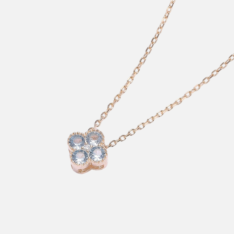 Vermeil Four-Leaf Clover Birthstone Necklaces - Jewelled Me