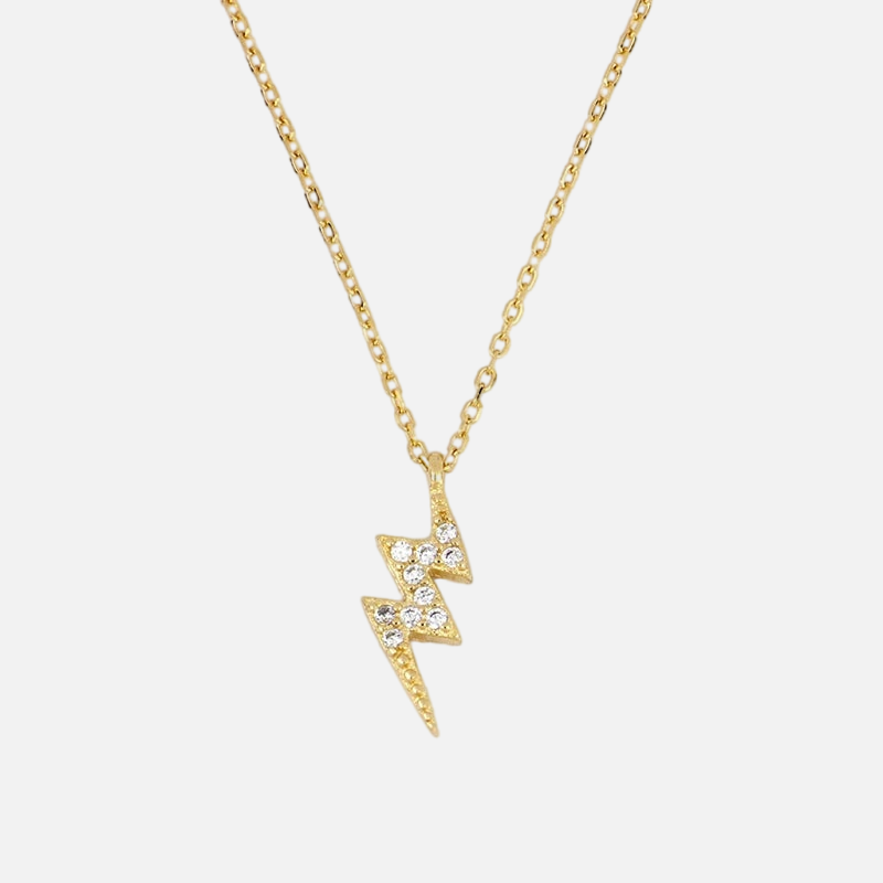 Vermeil Lightning Bolt Necklace - Jewelled Me