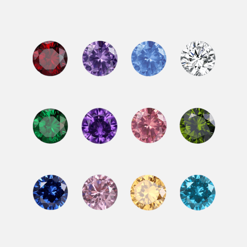 Bezel Birthstone Necklace (14k Gold Plated) - Jewelled Me