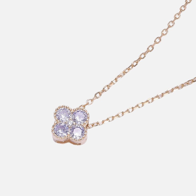 Vermeil Four-Leaf Clover Birthstone Necklaces - Jewelled Me