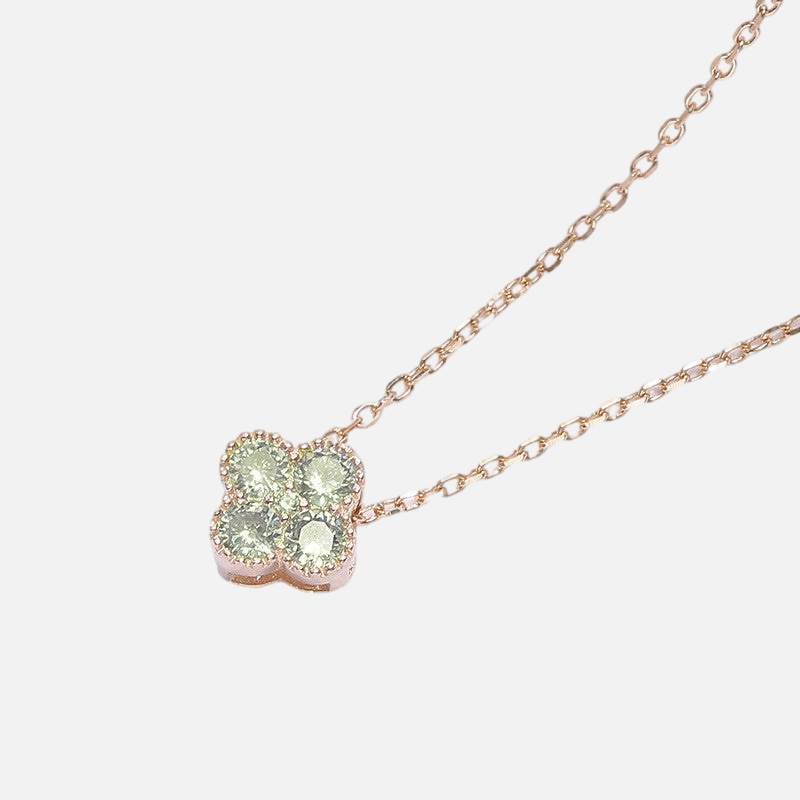 Vermeil Four-Leaf Clover Birthstone Necklaces - Jewelled Me
