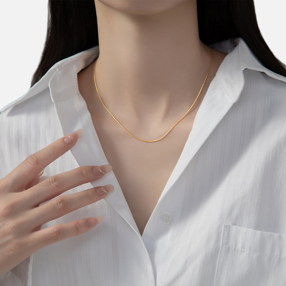 Vermeil Venice Snake Bone Necklace - Jewelled Me