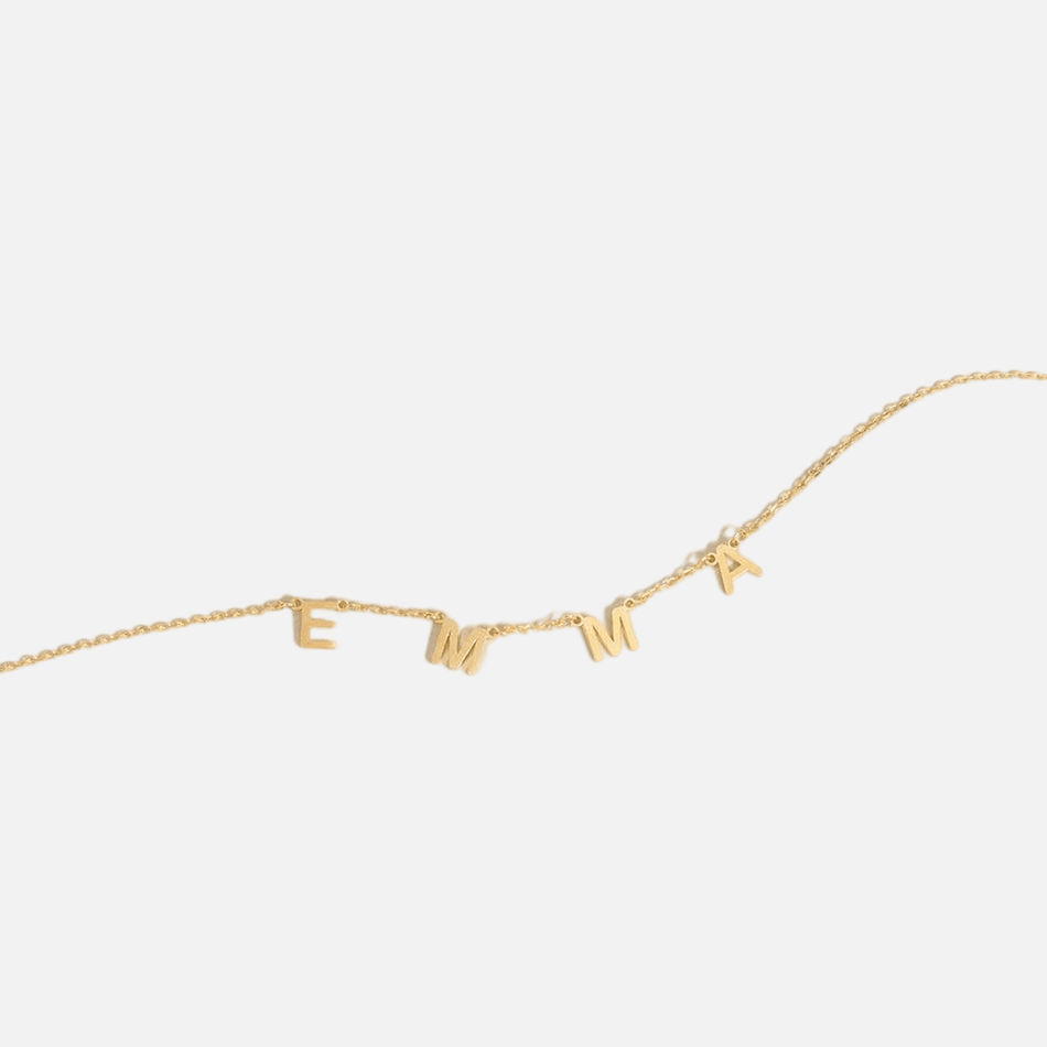 Custom Chandelier Nameplate Necklace - Jewelled Me