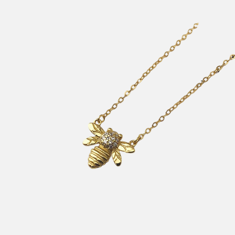 Vermeil Bumble Bee Necklace - Jewelled Me