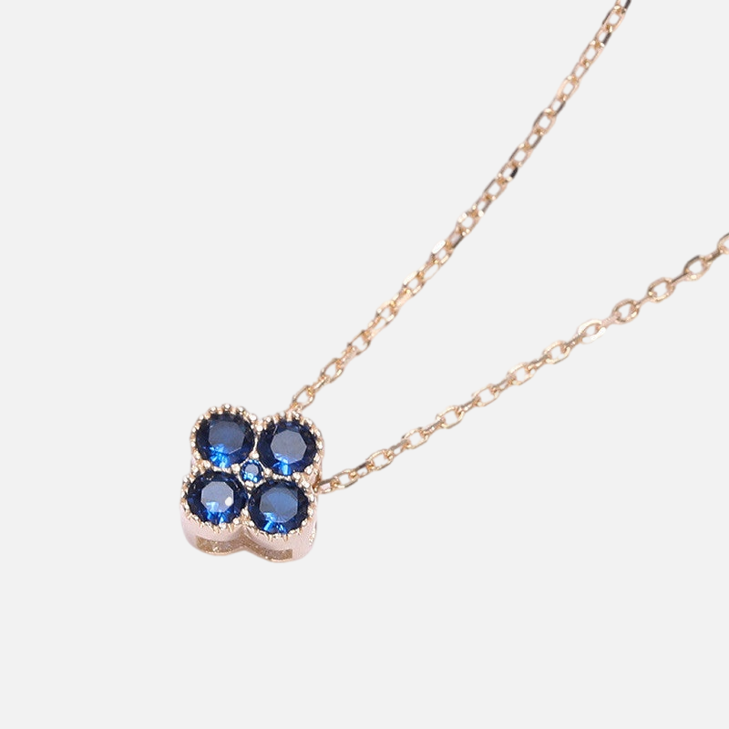 Vermeil Four-Leaf Clover Birthstone Necklaces - Jewelled Me