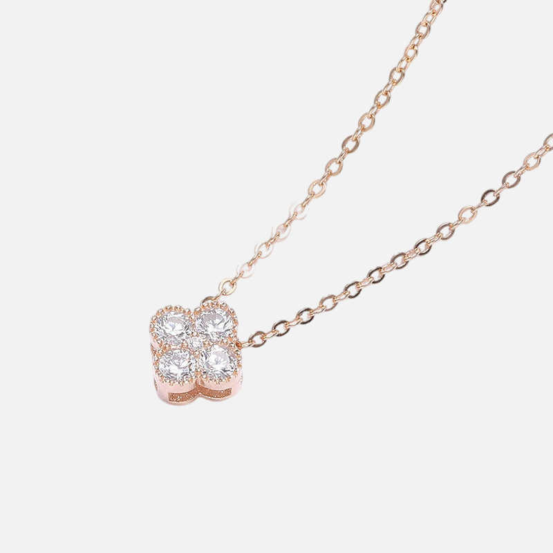 Vermeil Four-Leaf Clover Birthstone Necklaces - Jewelled Me