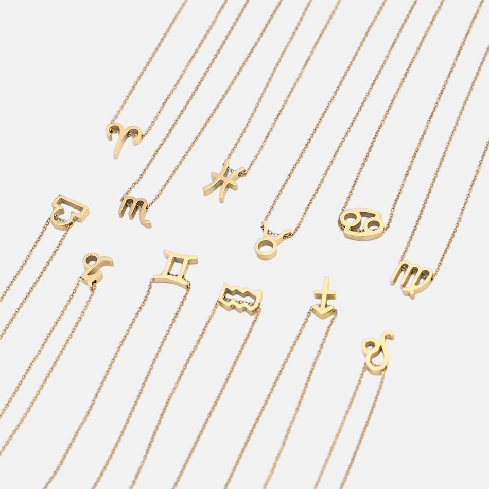 Dainty Zodiac Sign Necklace (14k-Gold Plated) - Jewelled Me