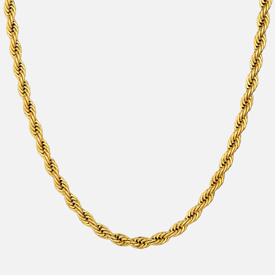 Ornate Rope Chain Necklace (14k Gold-Plated) - Jewelled Me