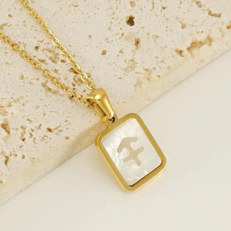 Zodiac Hollowed Shell Necklace - Jewelled Me