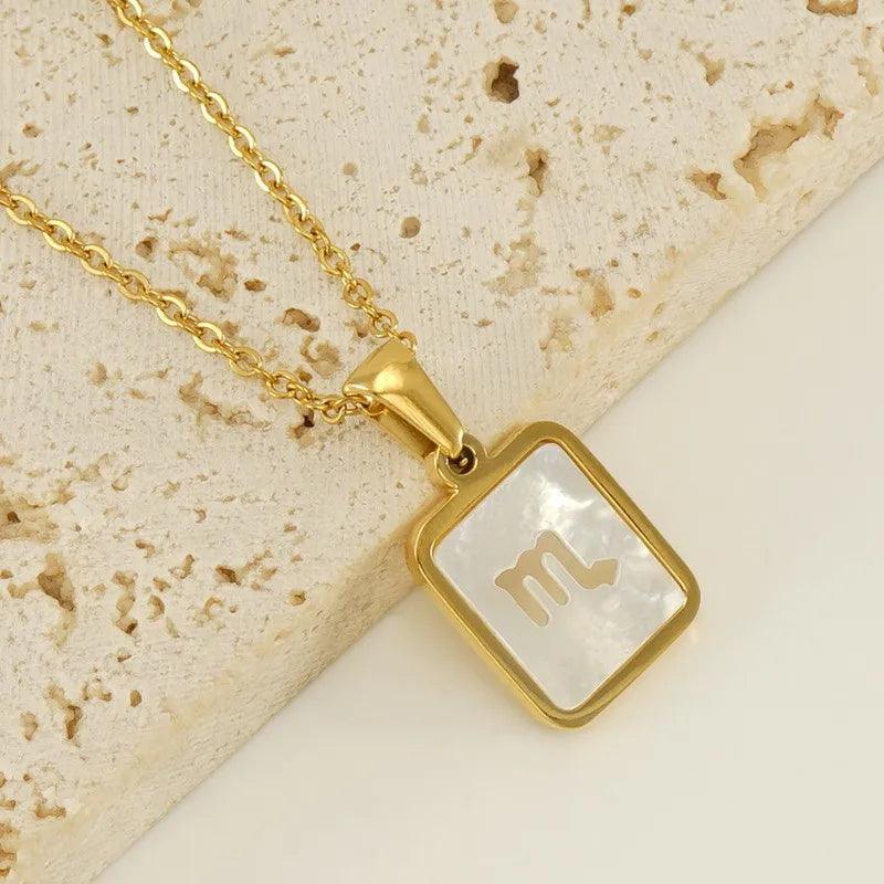 Zodiac Hollowed Shell Necklace - Jewelled Me