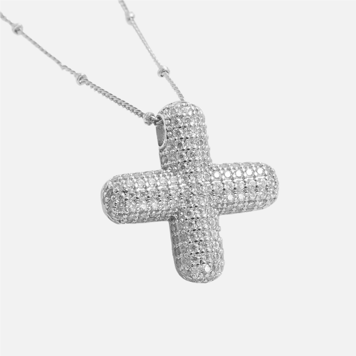ICED Slim Bubble Initial Necklace - Jewelled Me