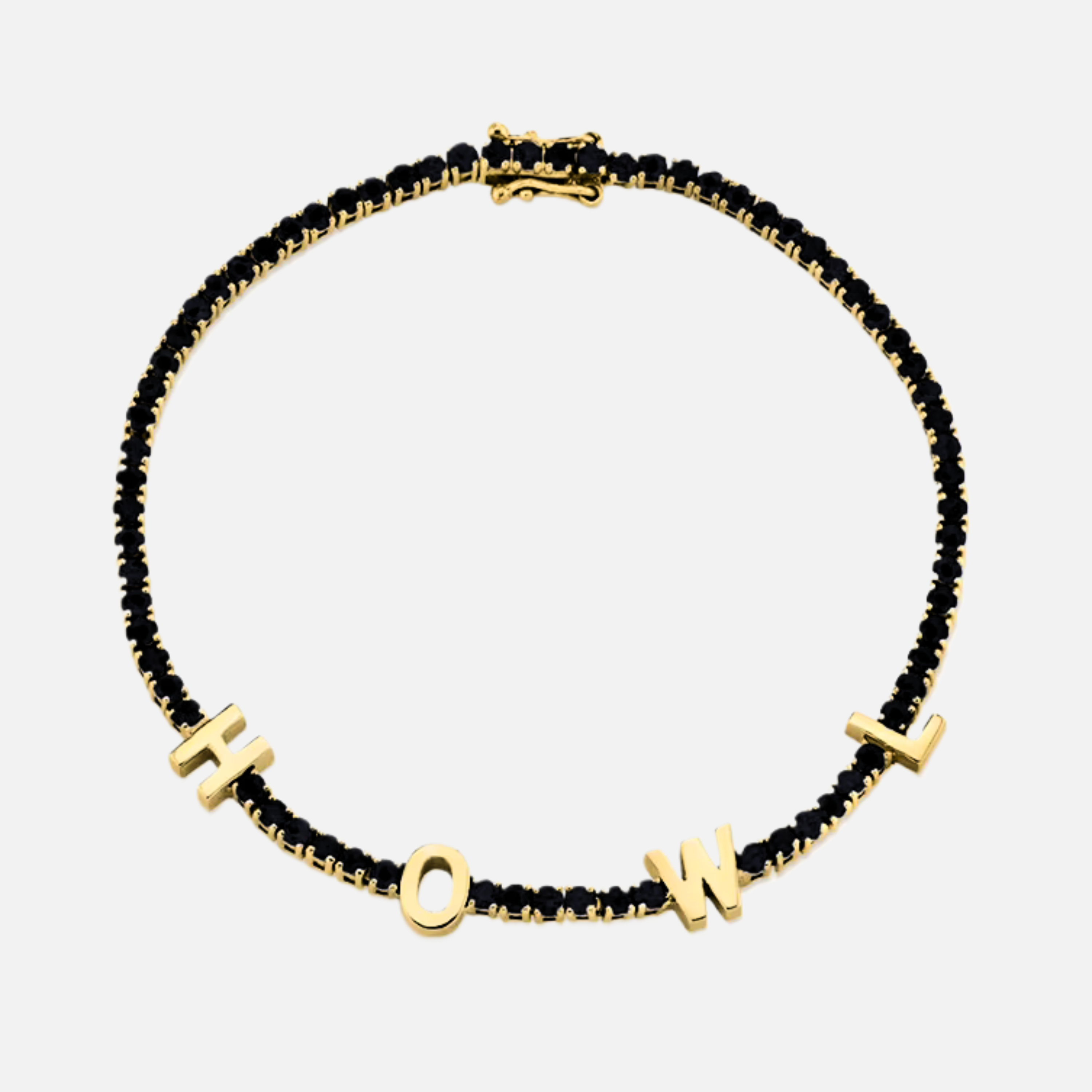 ICED Custom Name Tennis Rainbow Gem Bracelet - Jewelled Me