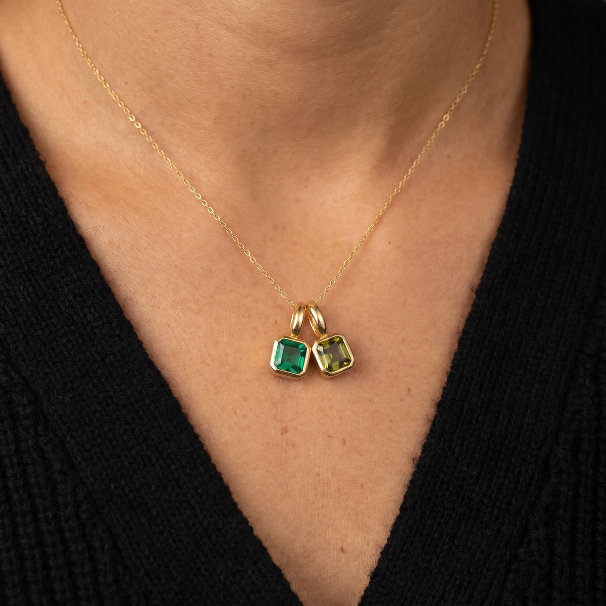Carré Birthstone Necklace