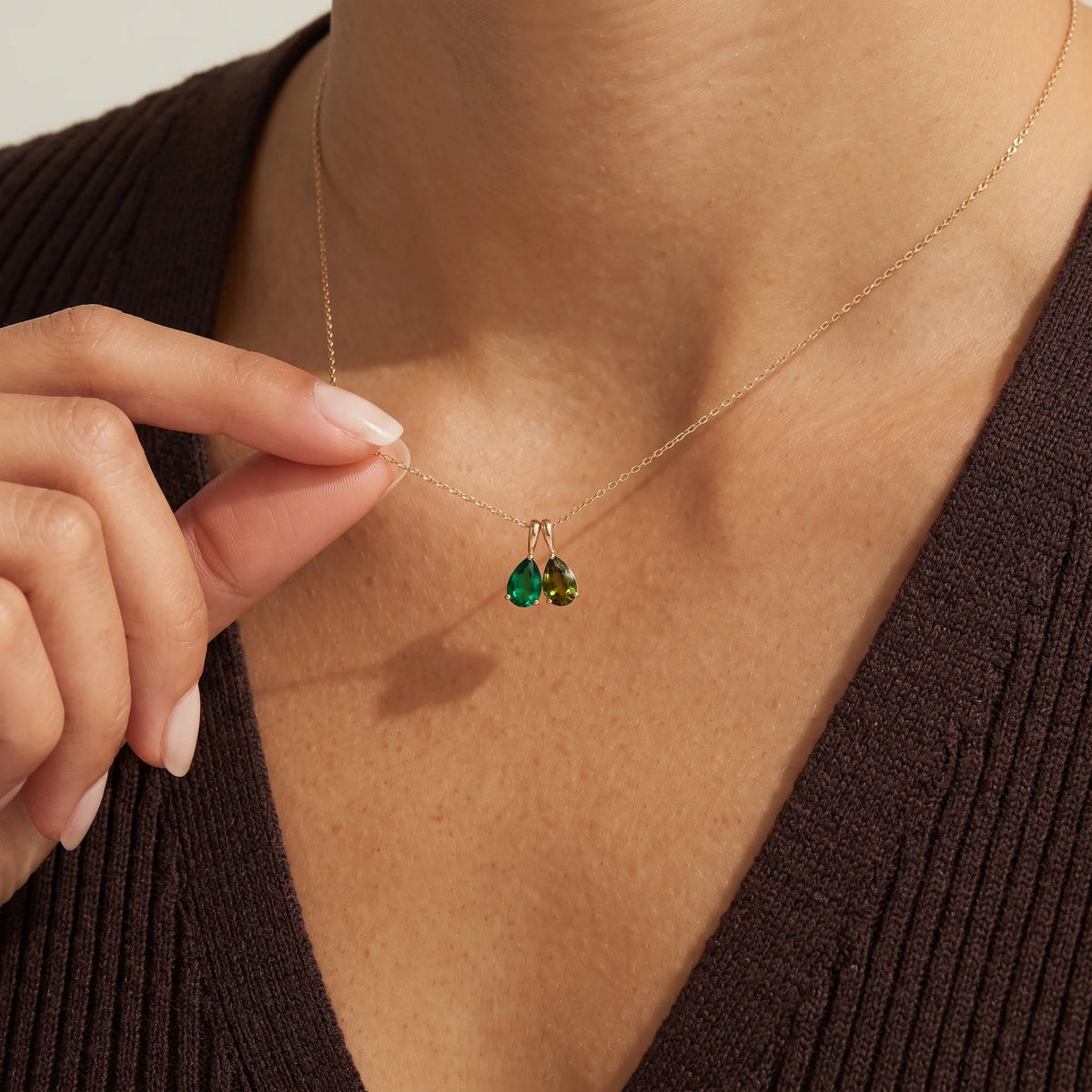 Larme Family Birthstone Necklace