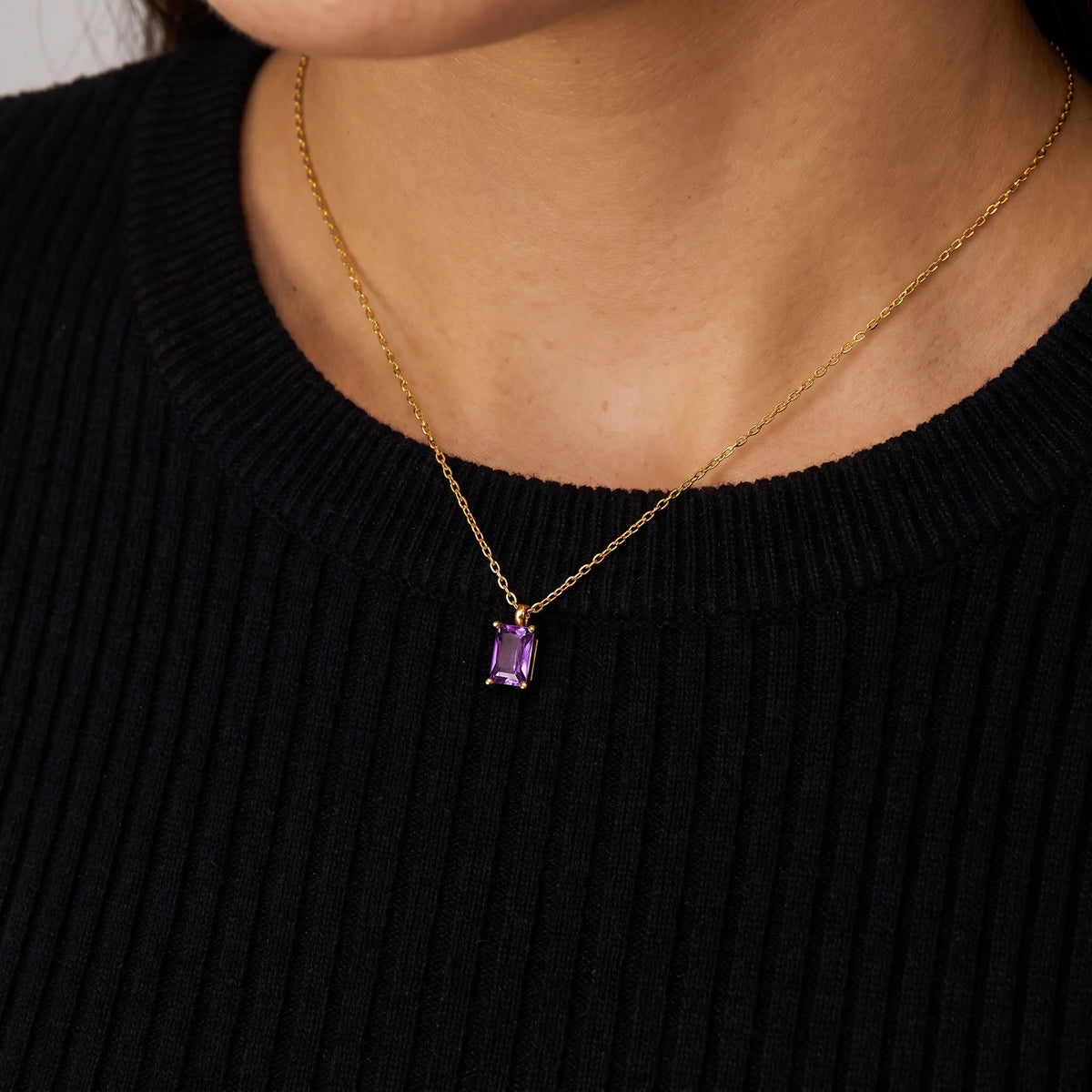 Éclat Baguette Birthstone Necklace