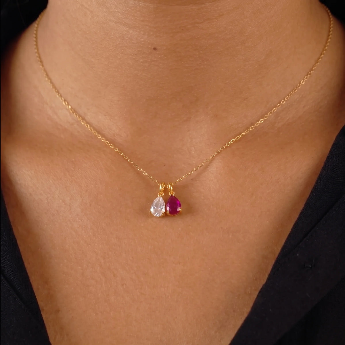 Larme Family Birthstone Necklace