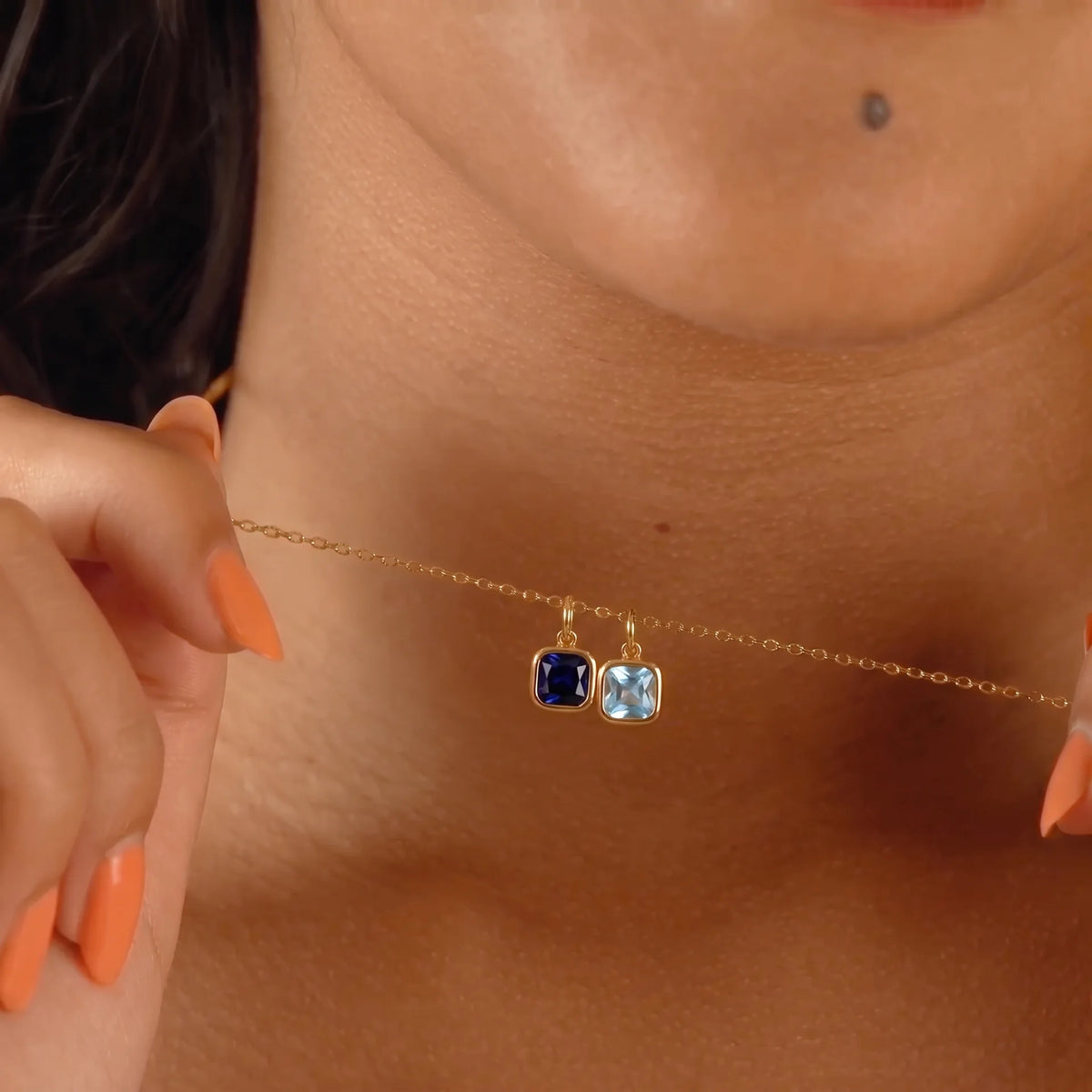 Carré Birthstone Necklace