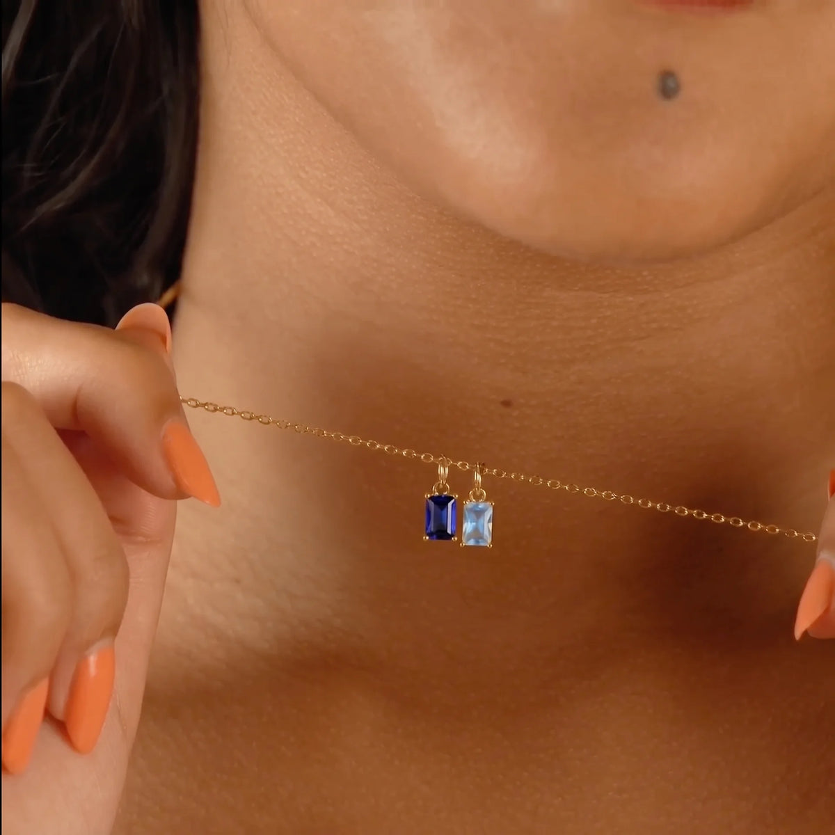 Carré Birthstone Necklace
