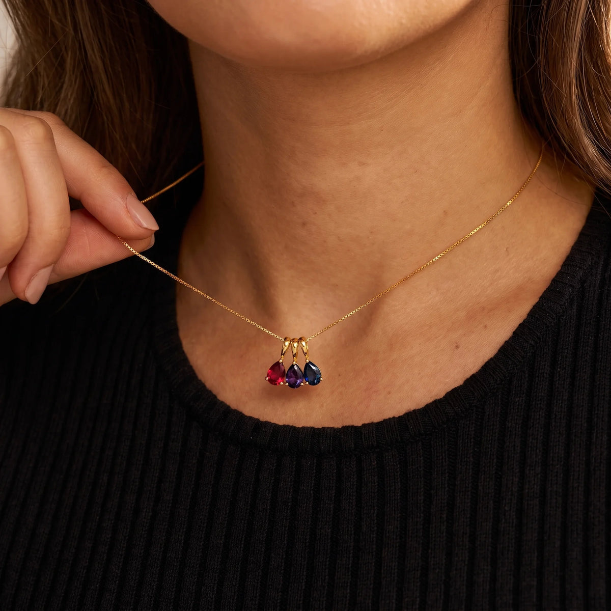 Larme Family Birthstone Necklace