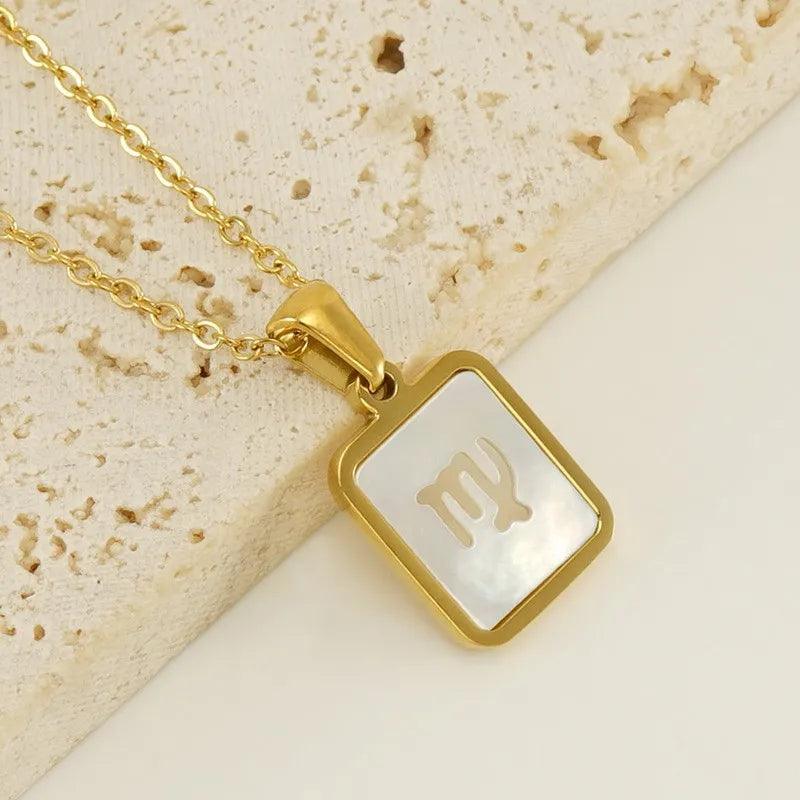 Zodiac Hollowed Shell Necklace - Jewelled Me