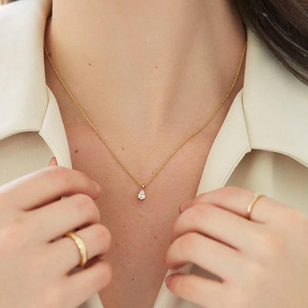 Elsa Jewelled Droplet Necklace - Jewelled Me