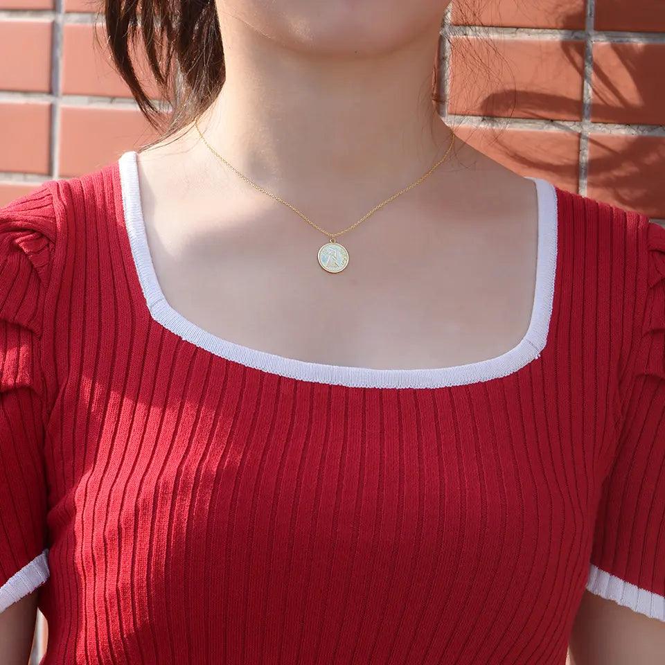 Zodiac Vermeil Coin Pendant - Jewelled Me