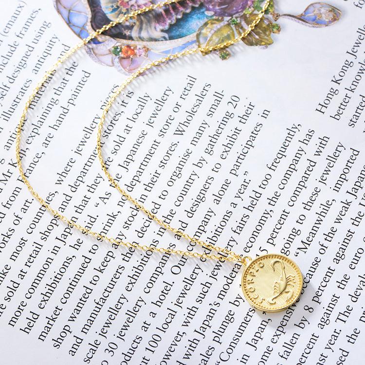 Zodiac Vermeil Coin Pendant - Jewelled Me